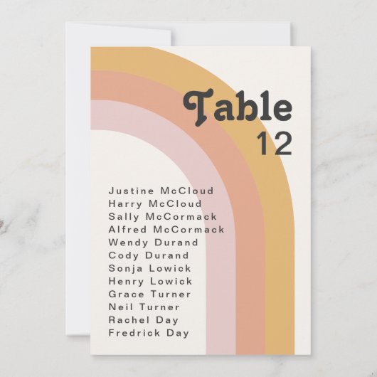 Moderner Retro-Regenbogen der 70er Jahre | TISCHNU (Rückseite)