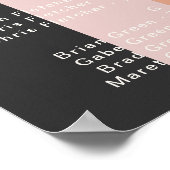 Moderner Retro-Regenbogen | Dunkle Alphabetische S Poster (Ecke)