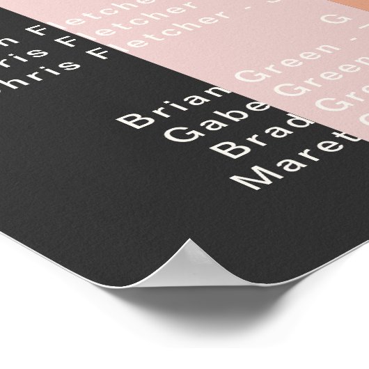 Moderner Retro-Regenbogen | Dunkle Alphabetische S Poster (Ecke)