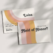 Moderner Retro-Regenbogen | Trauzeugin Vorschlagsk Einladung