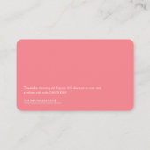 Moderner Retro rosa benutzerdefinierter QR-Code Da Visitenkarte (Rückseite)