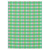 Moderner Retro-Rosa und grüner Diamant aus dem Mit Tischdecke (Vorderseite)