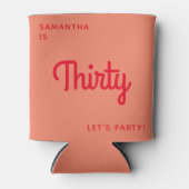 Moderner Retro-Spaß hell Personalisiert 30 Geburts Dosenkühler (Vorderseite)