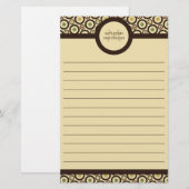 Moderner Retro Tupfen gezeichnete Gewohnheit Briefpapier (Vorne/Hinten)