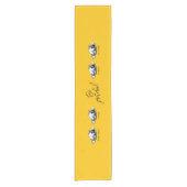 Moderner Retro Türkei Dankbarer Erntedank Gelb Kurzer Tischläufer (Vorderseite)