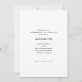 Moderner Retro Typografy Foto Abschluss Einladung (Rückseite)