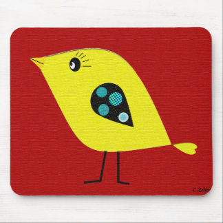 Moderner Retro Vogel Mousepad