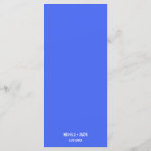 Moderner Retro Whimsical Blue Hand Draw Bow Menükarte (Rückseite)