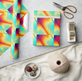 Moderner, rissiger, bunter Stylist Geschenkpapier