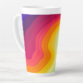 Moderner, rissiger, farbenfroher Stylist Milchtasse (Linke Ecke)