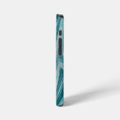 Moderner, rissiger Gold-blauer Marmor-Stylist iPhone Hülle (Linke Seite)