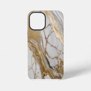 Moderner Rissiger Goldweißer Stylist iPhone 12 Mini Hülle