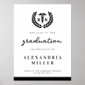 Moderner RN Nursing School Abschluss Begrüßungszei Poster (Vorne)