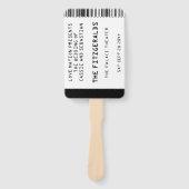 Moderner Rockkonzert-Ticket-Hochzeitsprogramm Fächer (Vorderseite)