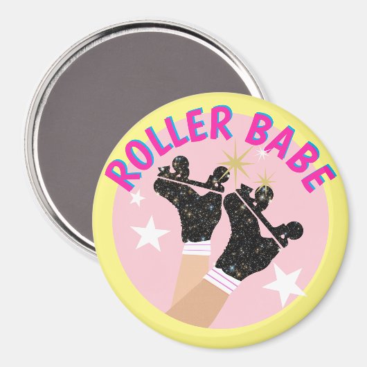 Moderner Roller Babe Skater Derby Skaten Gift Magnet (Vorderseite/Rückseite)