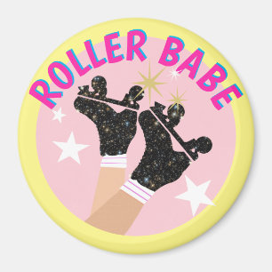 Moderner Roller Babe Skater Derby Skaten Gift Magnet