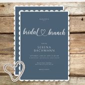 Moderner romantischer Minimal Blue Bridal Brunch Einladung