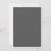 Moderner romantischer Minimal Gray Bridal Brunch Einladung (Rückseite)