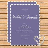 Moderner romantischer Minimal Lavender Bridal Brun
