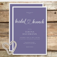 Moderner romantischer Minimal Lavender Bridal Brun