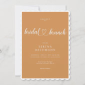 Moderner romantischer Minimal Rust Bridal Brunch Einladung (Vorderseite)