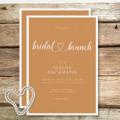 Moderner romantischer Minimal Rust Bridal Brunch Einladung