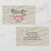 Moderner romantischer Musiknoten-Musiker Visitenkarte (Vorne/Hinten)