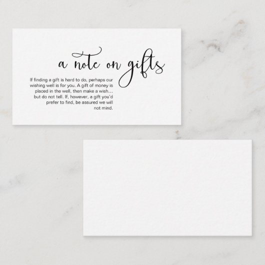 Moderner romantischer Schwarzer Schriftart, Ein Hi Begleitkarte (Vorne/Hinten)