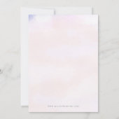 moderner romantischer Sonnenuntergang Save the Dat Einladung (Rückseite)