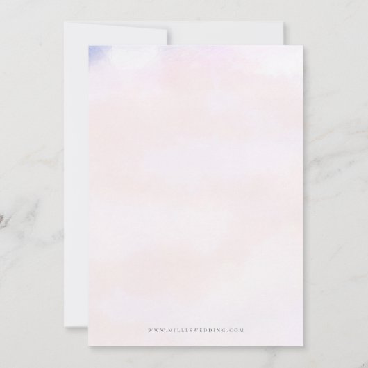 moderner romantischer Sonnenuntergang Save the Dat Einladung (Rückseite)