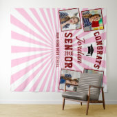Moderner Rosa Abschluss 4 Foto Stand Hintergrund Wandteppich (Beispiel (Horizontal))