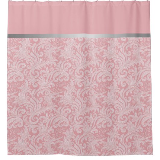 Moderner, rosa Abstrakter Duschvorhang (Vorderseite)