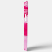 Moderner rosa Abstrakter Pinselstrich Personalisie Case-Mate iPhone Hülle (Rückseite / Rechts)