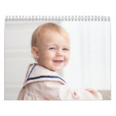 Moderner rosa Baby-Mädchen-Familien-Fotokalender 2 Kalender (Titelbild)