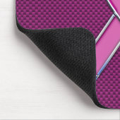 Moderner rosa Band-Bewusstseins-Entwurf Mousepad (Ecke)