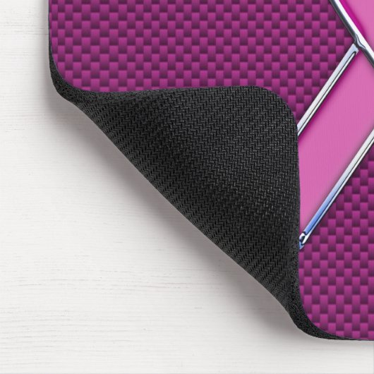 Moderner rosa Band-Bewusstseins-Entwurf Mousepad (Ecke)