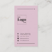 Moderner rosa Beruflicher QR-Code in Verbindung Visitenkarte (Rückseite)