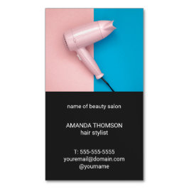 Moderner rosa blaues magnetische visitenkarte