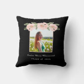 Moderner, rosa Blume Blumenkohl Abschluss Klasse 2 Kissen (Rückseite)