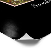 Moderner, rosa Blume Blumenkohl Abschluss Klasse 2 Poster (Ecke)