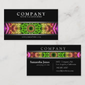 Moderner rosa BlumeMandala Visitenkarte (Vorne/Hinten)