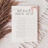 Moderner rosa Bogen, der das beste Spiel der Braut Einladung