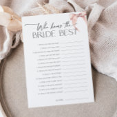 Moderner rosa Bogen, der das beste Spiel der Braut Einladung