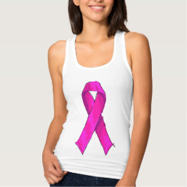Moderner rosa Bow für Brustkrebs Tank Top