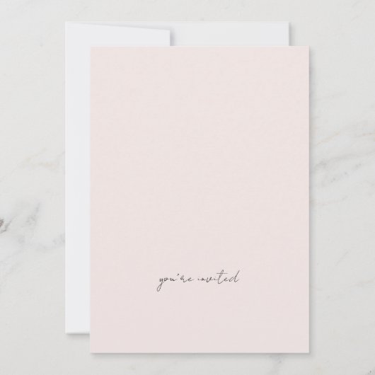 Moderner Rosa Bow Junggeselinnen-Abschied Einladun Einladung (Rückseite)