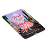 Moderner rosa Cartoon Auto mit Balloons Vielen Dan Magnet (Rechte Seite)