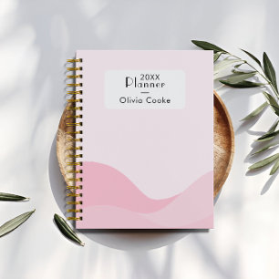Moderner rosa Digitalplaner mit Individuelle Name Planer