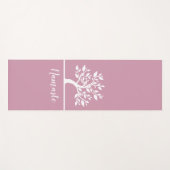 Moderner rosa Eleganter klassischer Tree YOGA Inst Yogamatte (Vorderseite (Horizontal))