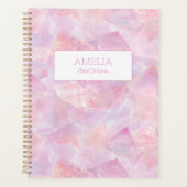 Moderner rosa Gemstone Einfaches Individuelle Name Planer (Vorderseite)