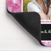 Moderner rosa Glitzer Bester Freund individuell an Mousepad (Ecke)